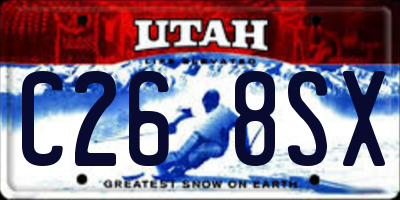 UT license plate C268SX