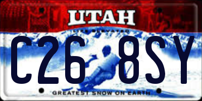 UT license plate C268SY