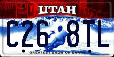 UT license plate C268TL