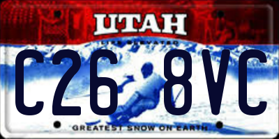 UT license plate C268VC