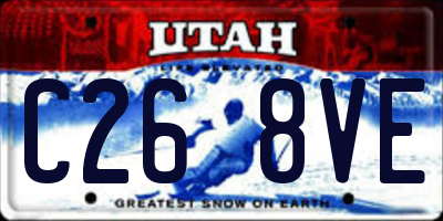 UT license plate C268VE