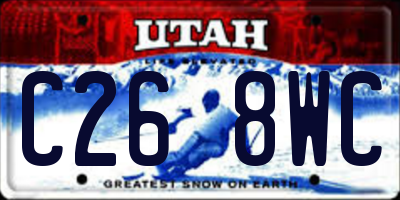 UT license plate C268WC