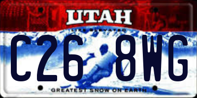UT license plate C268WG