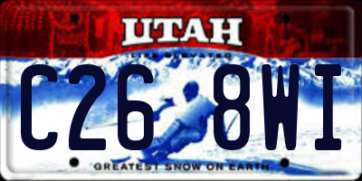 UT license plate C268WI