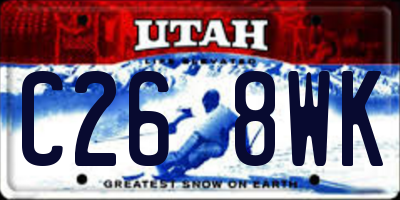 UT license plate C268WK