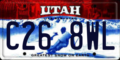 UT license plate C268WL