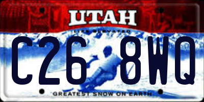 UT license plate C268WQ