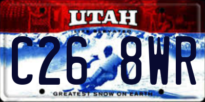 UT license plate C268WR