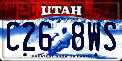 UT license plate C268WS