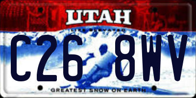 UT license plate C268WV