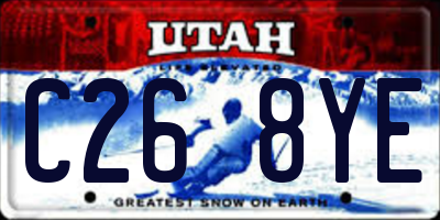 UT license plate C268YE