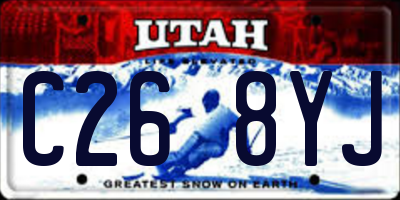 UT license plate C268YJ