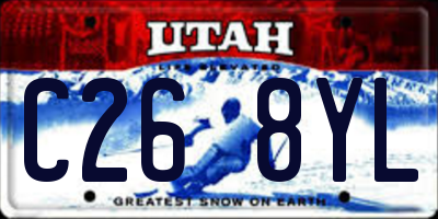UT license plate C268YL