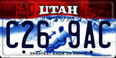 UT license plate C269AC