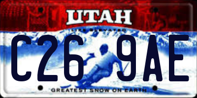 UT license plate C269AE