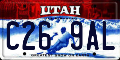 UT license plate C269AL