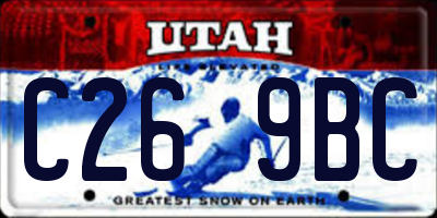 UT license plate C269BC