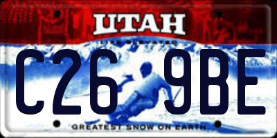 UT license plate C269BE