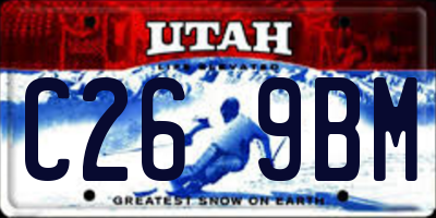 UT license plate C269BM