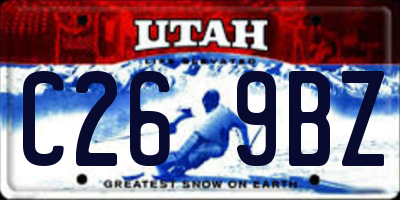 UT license plate C269BZ