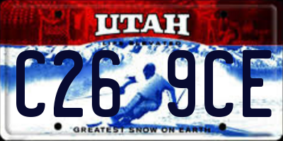 UT license plate C269CE