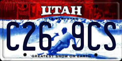 UT license plate C269CS