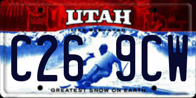 UT license plate C269CW