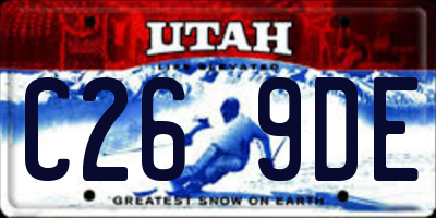 UT license plate C269DE