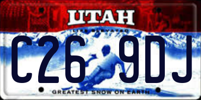 UT license plate C269DJ