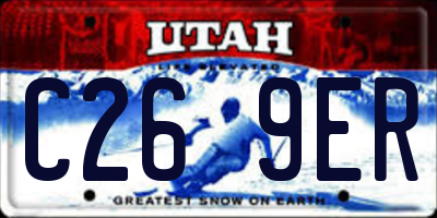 UT license plate C269ER