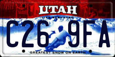 UT license plate C269FA