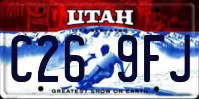 UT license plate C269FJ