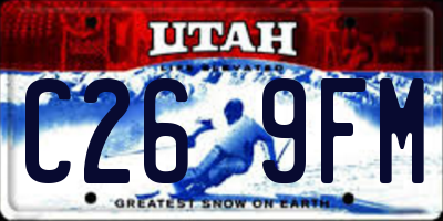 UT license plate C269FM