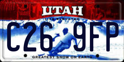 UT license plate C269FP