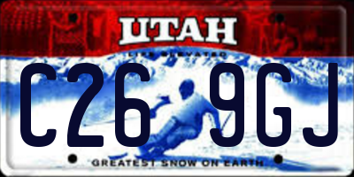 UT license plate C269GJ