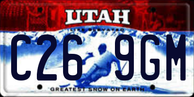 UT license plate C269GM
