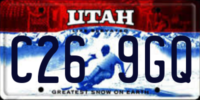 UT license plate C269GQ