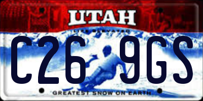 UT license plate C269GS