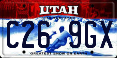 UT license plate C269GX