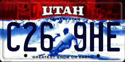 UT license plate C269HE