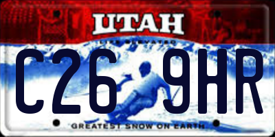 UT license plate C269HR