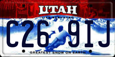 UT license plate C269IJ