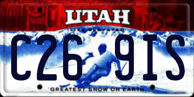 UT license plate C269IS
