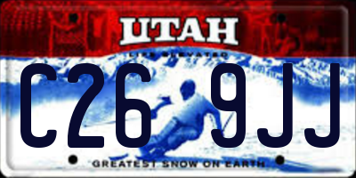 UT license plate C269JJ