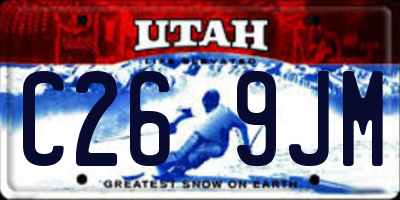 UT license plate C269JM