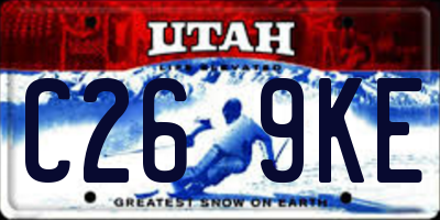 UT license plate C269KE