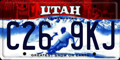 UT license plate C269KJ