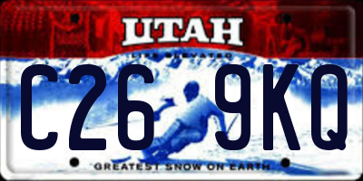 UT license plate C269KQ