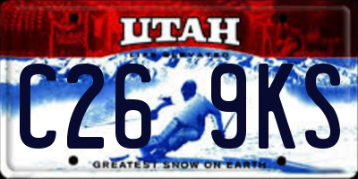 UT license plate C269KS