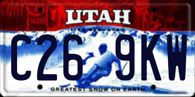 UT license plate C269KW